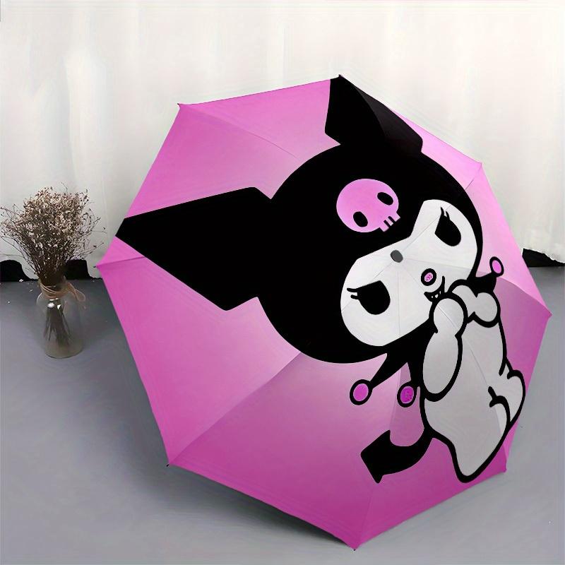1pc Gothic Kuromi Umbrella with Plastic Handle,Suitable for All Seasons Home Travel Outdoor UmbrellaSanlio099