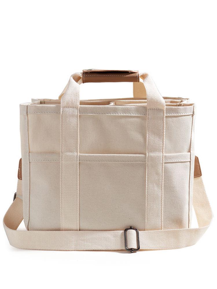 

Spring Style Large Capacity Fashion Canvas Crossbody Mummy Bag грязно-белый