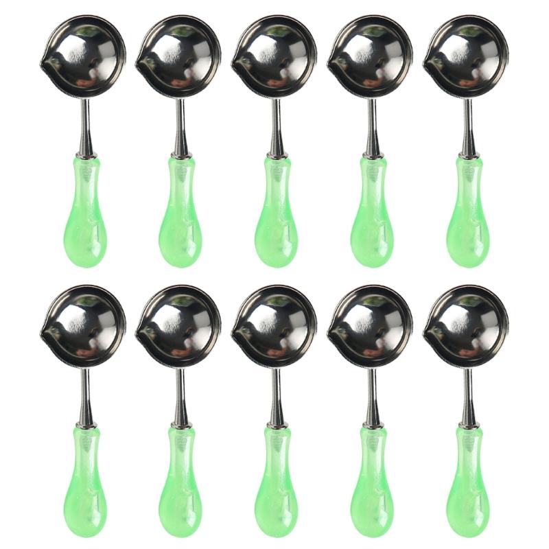 10 Pcs Wax Seal Spoon Wax Sealing Stamp Melting Spoon Craft Supplies for Sealing Wax Stamp Envelope Party Invitations