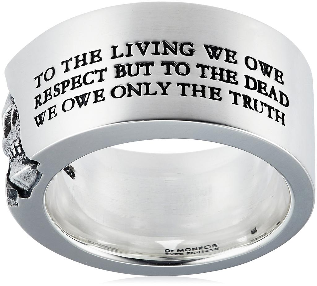 Monroe Message Schädel 925 Sterling Japanische Größe 19 Dr. Ring, Silber, FC-114SE-SV-19,