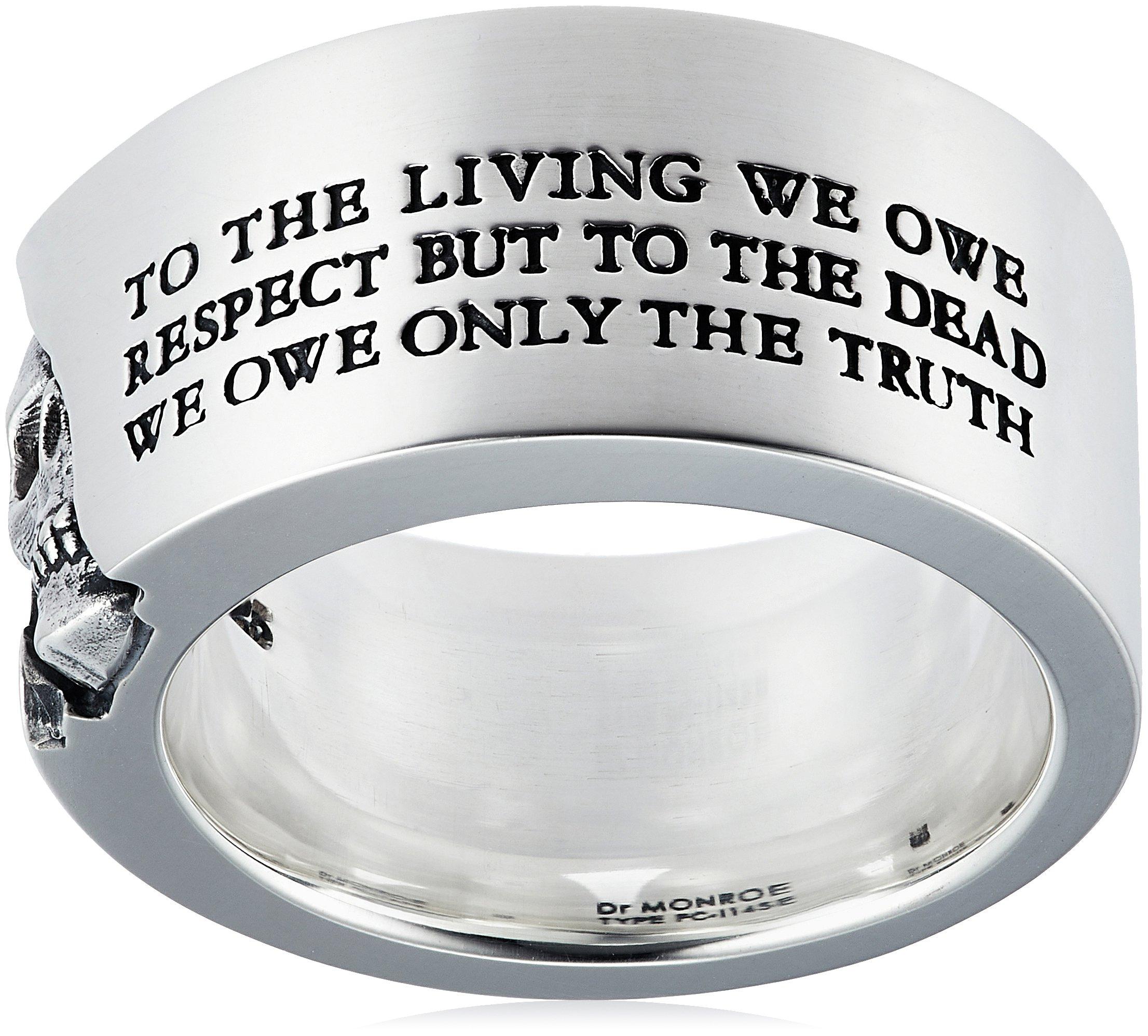 

Monroe Message Skull 925 Sterling Japanese Size 17 Dr. Ring, Silver, FC-114SE-SV-17,