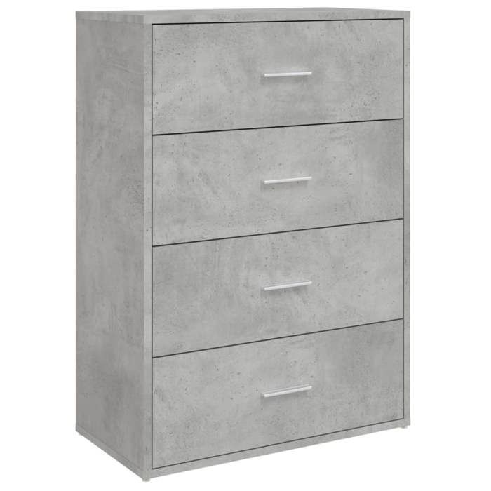 VidaXL Buffet, Armoire Latérale avec Tiroirs, Meuble de Rangement Salon Salle de Séjour Intérieur, Moderne, Gris Béton Bois 840502