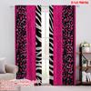 2D Flat Printing 2pcs Party Curtains Leopard Versatile Polyester Without Electricity Family Party Decoration Use for Decorations