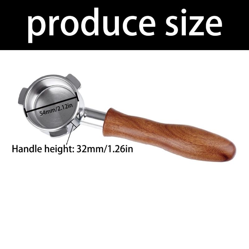 Heat Resistant Ergonomic Coffee Machine Portafilter 54mm Replacement Handle with Stainless Steels Basket for BES 870/875