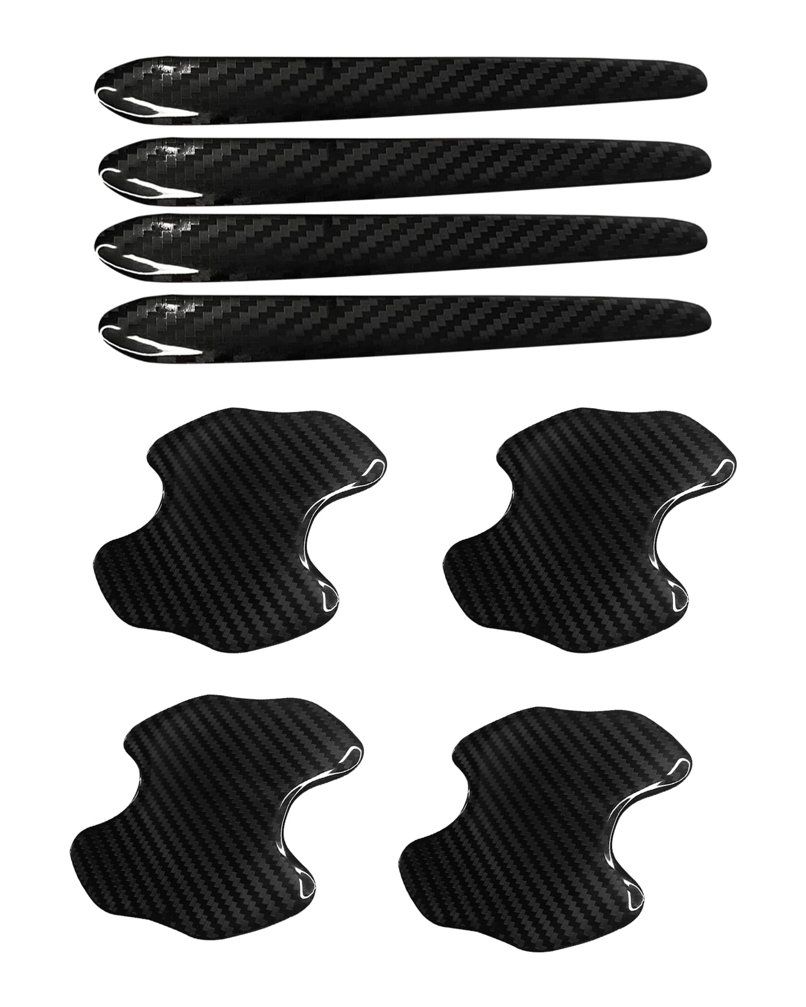 

Защита ручек дверей автомобиля для Fiat 500 /500e /500e open /500C / 500X / Panda / Dobro 3-го поколения / Dobro Maxi Защита от царапин 8 штук черный