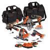 Pakket 5 gereedschappen - DUAL POWER - 20 V - Boormachine/schroefmachine + haakse slijper + multifunctioneel gereedschap + zagen (cirkelvormig, springend)