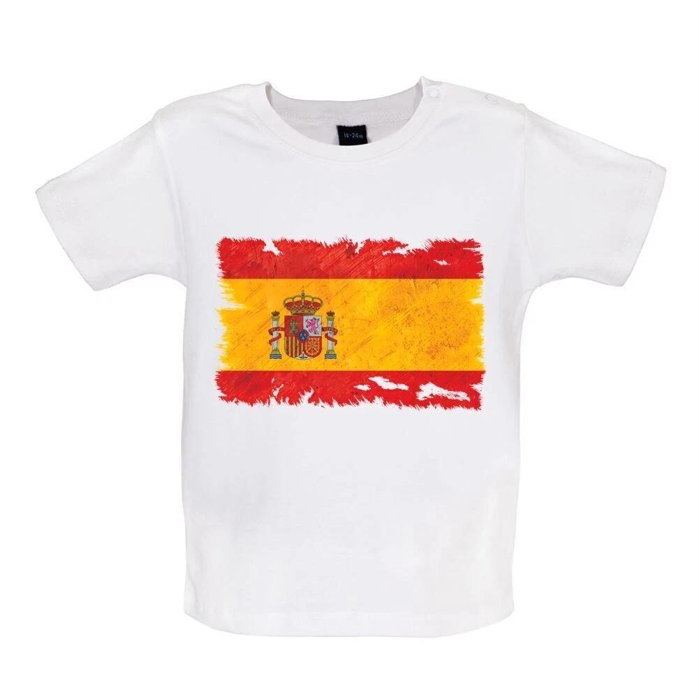 Spain Grunge Flag Style - Kids T-Shirt / Bodysuit - Madrid Barcelona Travel 150