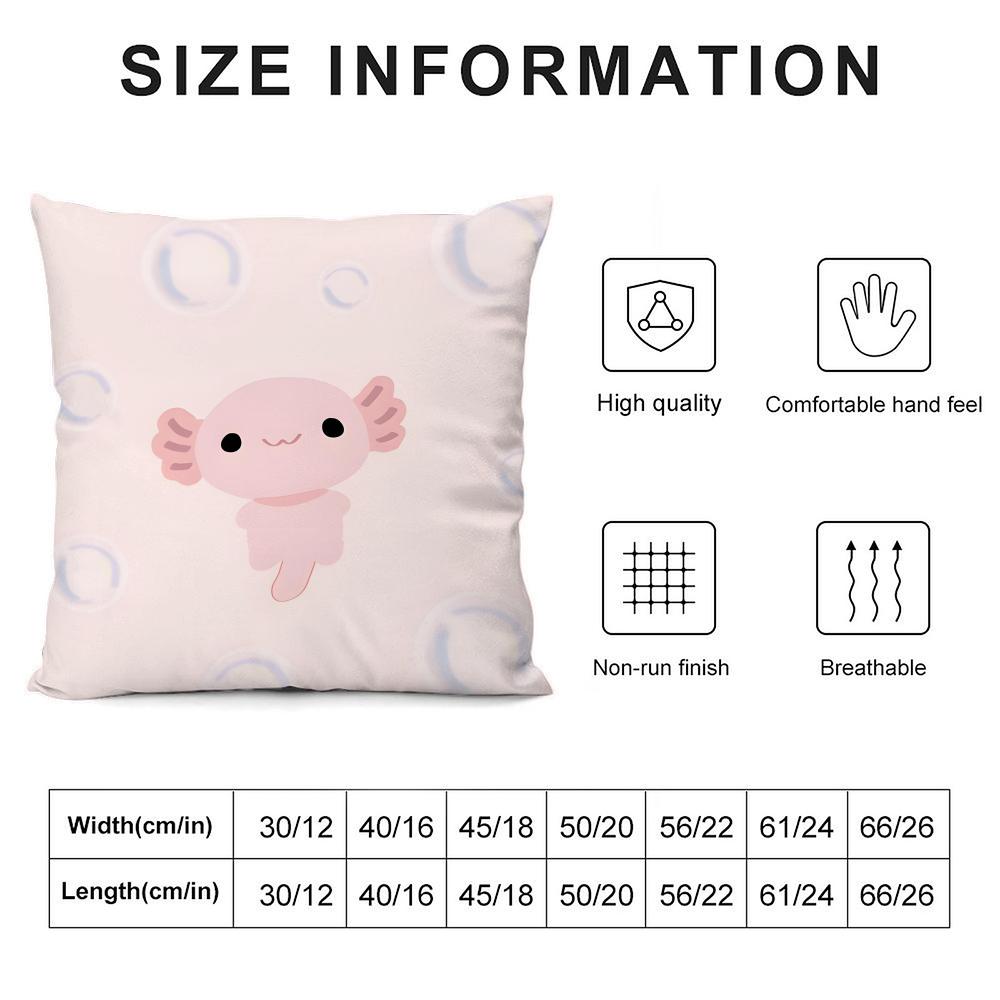 Salamander Cute Cushion Cover Pillowcase Ultra Soft Skin Friendly Fabric Cloud Like Comfort & Concealed Zipper