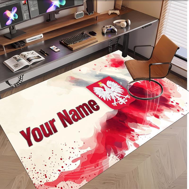 Personalized Crystal Velvet Carpet Poland Pattern Non Slip Floor Rug