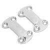 2 Pcs Stainless Steel Webbing Fixing Plate Good Fixation Rustproof Hardware Accessories with 8 Screws for Small Yachts