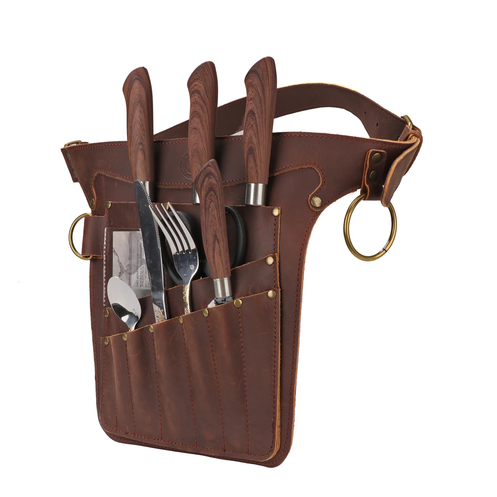 

TOURBON Подставка для столовых приборов, Уличная посуда для хранения, Чехол для шеф-повара из натуральной кожи, Чехол, Кемпинг, Барбекю, Чехол, Сумка,