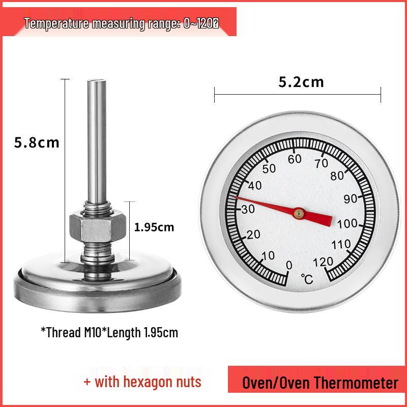 Stainless Steel Short Needle Thermometer for Oven and Barbecue