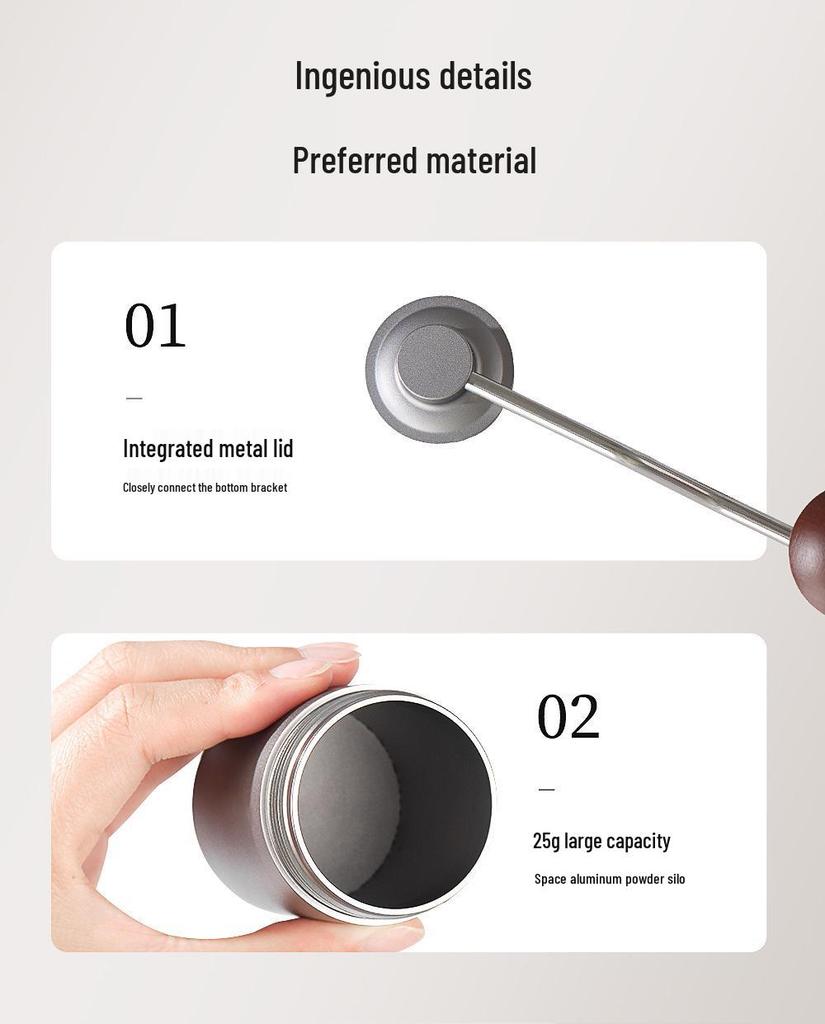 Portable Manual Coffee Grinder - Stainless Steel Burr for Pour-Over