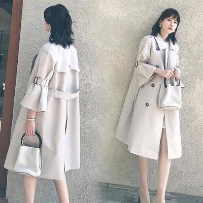 Coupe-vent mi-long pour femme, manteau ample et doux pour femme grande et élégante, idéal pour le printemps et l'automne