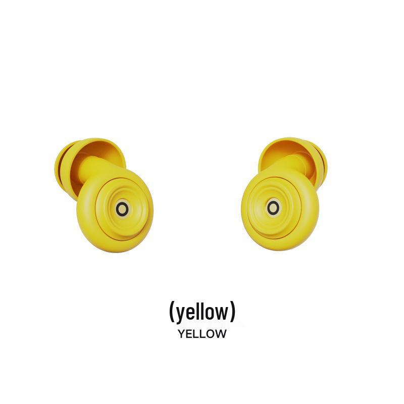 Super Soundproof Silicone Earplugs - Noise Cancelling, Waterproof, for Office, Sleep & Study Lemon Yellow Simple