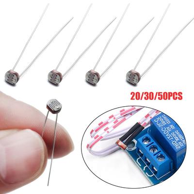 20/30/50PCS Stable 5mm Resistance Photoresistor GL5516 Light-Dependent Resistor Sensor