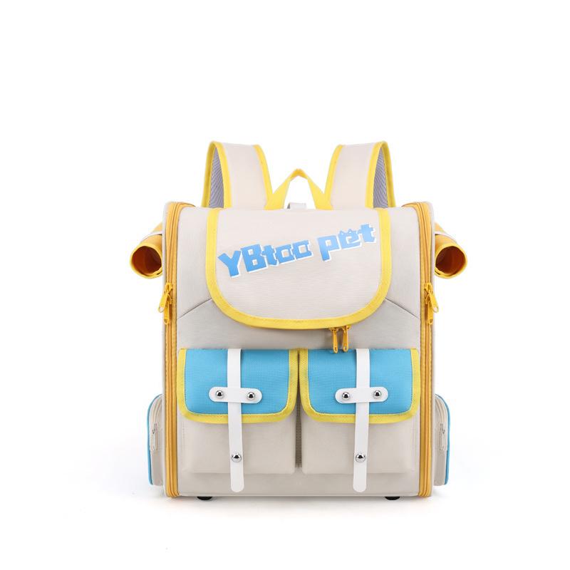 

Cat Bag Out Portable Space Pet Backpack Cabin Cat Schoolbag Dog Double Shoulder Cage Cat Bag Folding Breathable Large