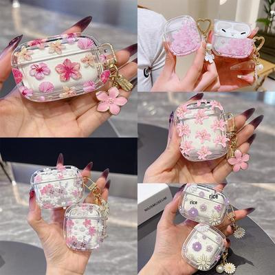 Cherry Blossom Transparent Protective Case for Apple AirPods 4