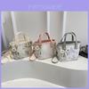 Elegant Color Blocking Butterfly Pattern Women Casual Shoulder Bag With Pendant For Daily Use