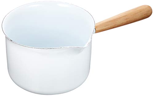 Posh Living PL Enamel Saucepan, Milk Pan, White, 680