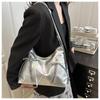 Retro Large Capacity Soft Leather Tote Bag With Knot Casual Double Shoulder Bag Trendy Sle Women'S Handbag