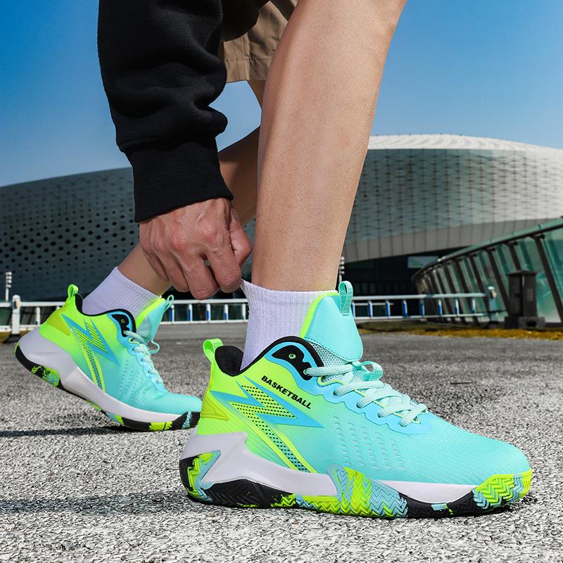 New Men Basketball Shoes Non Slip Cushioning Breathable Training Athletic Shoes Outside Athletic Shoes For Male Athletic Footwear