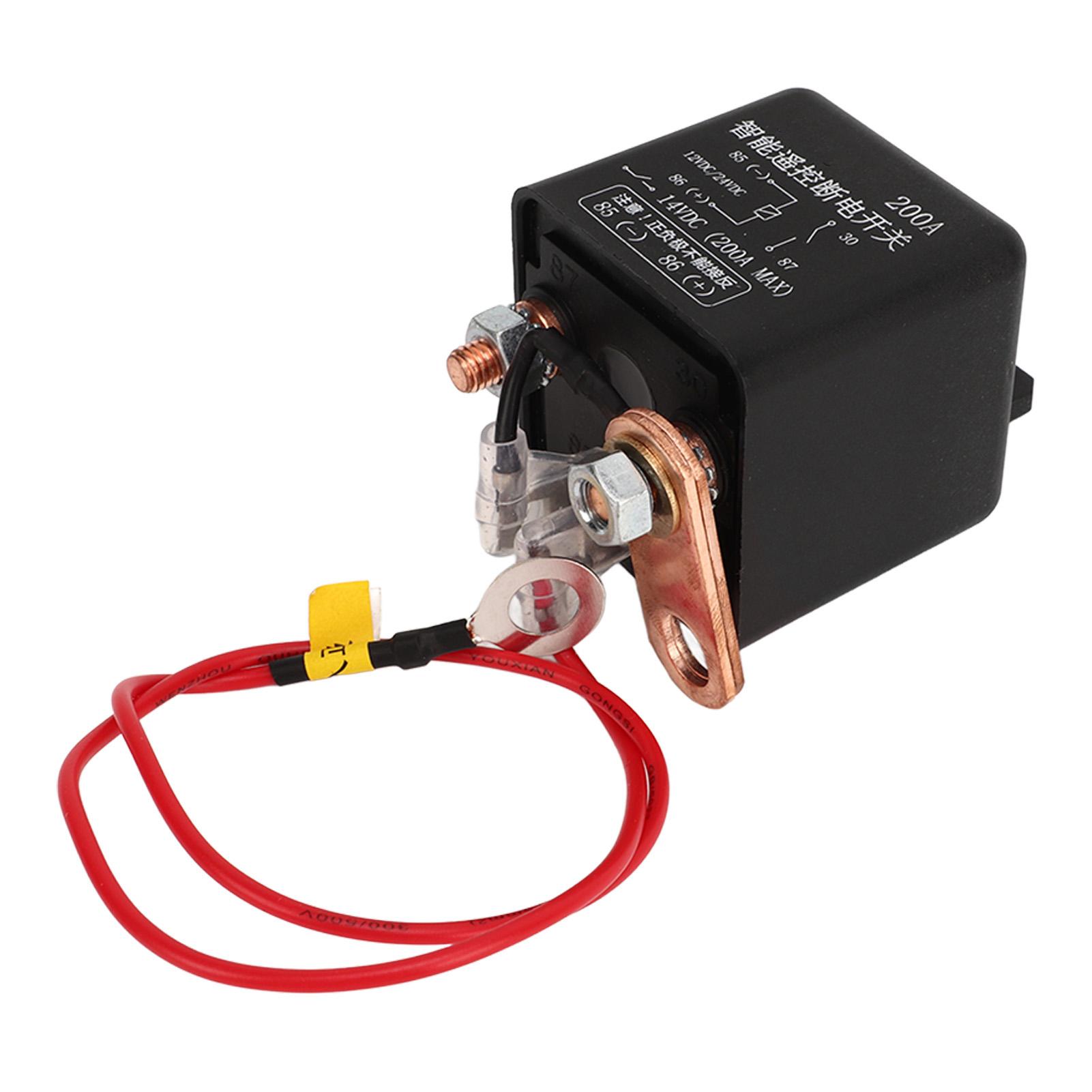 Выключатель аккумулятора с дистанционным управлением 12 В 2,4 Вт 200 А Безопасный выключатель аккумулятора для автомобилей