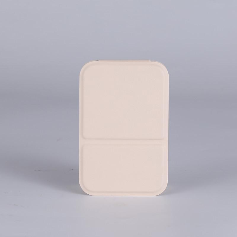 Desktop Makeup Mirror Solid Color Pu Leather Simple Portable Handheld Makeup Mirror Foldable Student Compact Cute Pocket Mirror