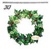 Christmas Tree Accessories Acrylic Garland Pendant, Double-sided Wreath Hanging Ornament, Lightweight Decorative Ornaments Decor with Lanyard
