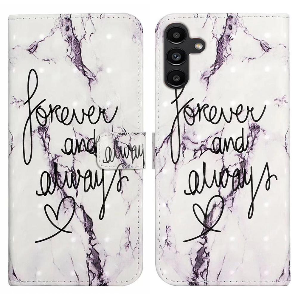 For Samsung Galaxy S24 FE Case 3D Pattern Printed Leather Phone Cover Card Holder