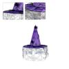 Wicked Witch Hats for Women Halloween Hat with Lace Veil Spiders Web Decors