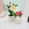 Lily Elegant Artificial Green Potted Plant For Living Room Decor Tabletop