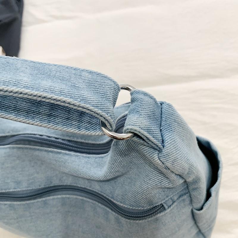 Denim Crossbody Bag for Women with Multi - Pockets & Quilted Detail, Lightweight & Stylish Shoulder Purse