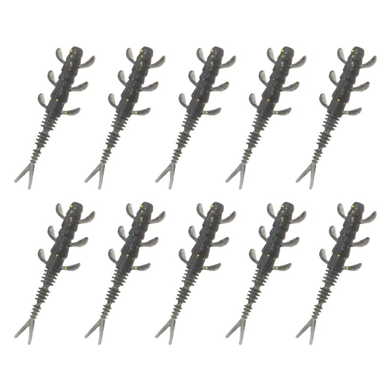 10pcs Soft Baits for Trout Swimbaits Mini Fishing Lures Wobblers Split Tail Lures Fishing Tackle Artificial Baits