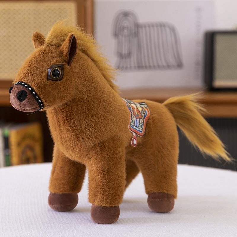 Plush Pony Stuffed Animal, Cartoon Cute Pony Doll, Soft & Cuddly Toy for Kids, Birthday Gift
