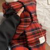 Christmas scarf women's winter senior sense versatile red plaid scarf student couple thickened warm shawl
