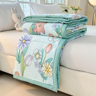 1pc Summer Quilt Simple Ice Cream Air Conditioning Quilt Summer Cool Quilt Machine Washable Thin Quilt