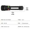 Multifunctional LED Flashlight USB Rechargeable Tactical Zoom Flashlight COB Floodlight Emergency Torch Three-color Signal Light