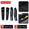 For Tesla Model Y Juniper Model 3 2025 2026 Door Side Storage Box Front Rear Door Storage Organizer Tray Interior Accessories