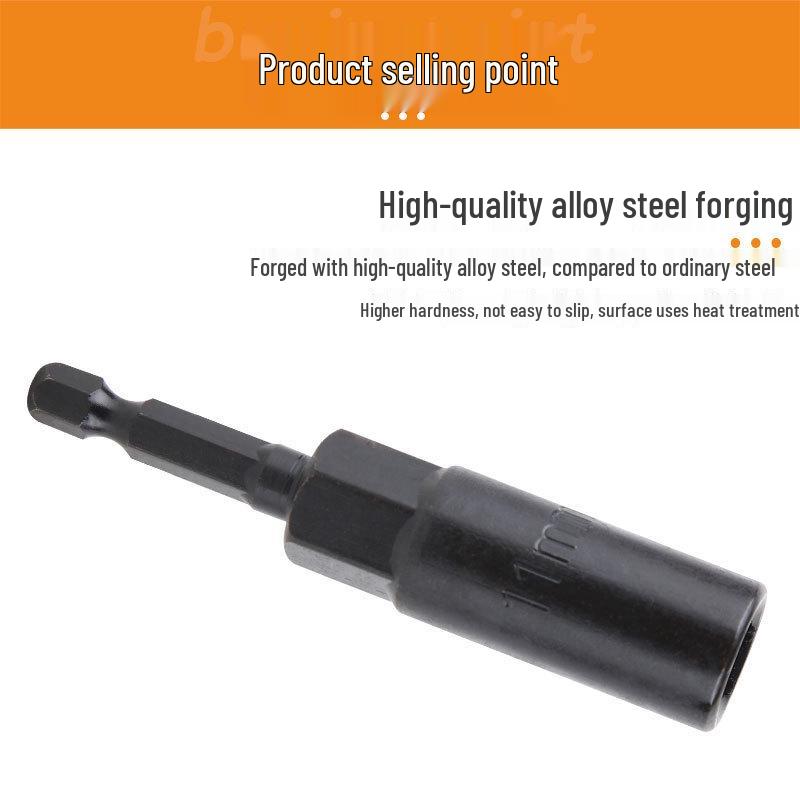 Black Deepening Sleeve Drill Socket Set 5.5-19mm Hex Bit for Electric/Air Drivers