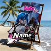 Custom Name Personalized Jinx Print Beach Towel, for Trip Camping Beach Party Home Decor, Birthday Gift for Family & Friends