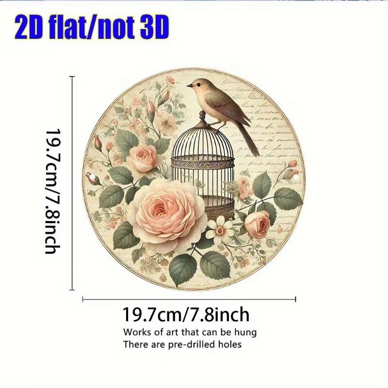 1 Piece Retro Tin Sign Metal Wall Art Decor for Office Living Room Courtyard 20x20 cm