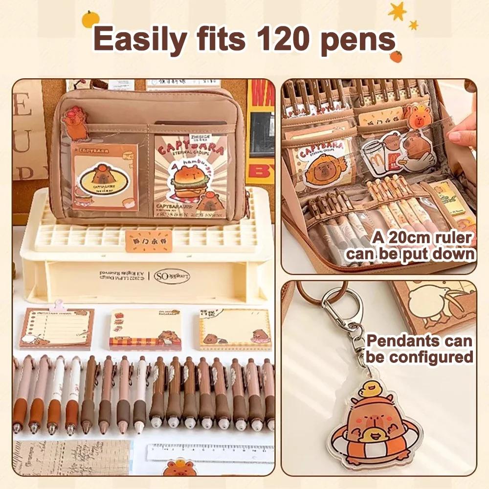 Pencil Case Large Capacity Pencil Pouch 12 Layer Handheld Pen Bag Holder Case Portable Gift for Office Student School Supplies