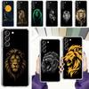 Phone Case For Samsung Galaxy S26 S25 S24 S23 S22 Ultra S20 S21 FE 5G Plus Soft Clear Cover Concise Lion Pattern