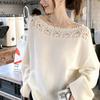 Women S Lazy French Style Off Shoulder Long Sleeve Pullover Sweater