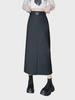 2023 High-Waist Gray A-Line Skirt for Plus Size Women