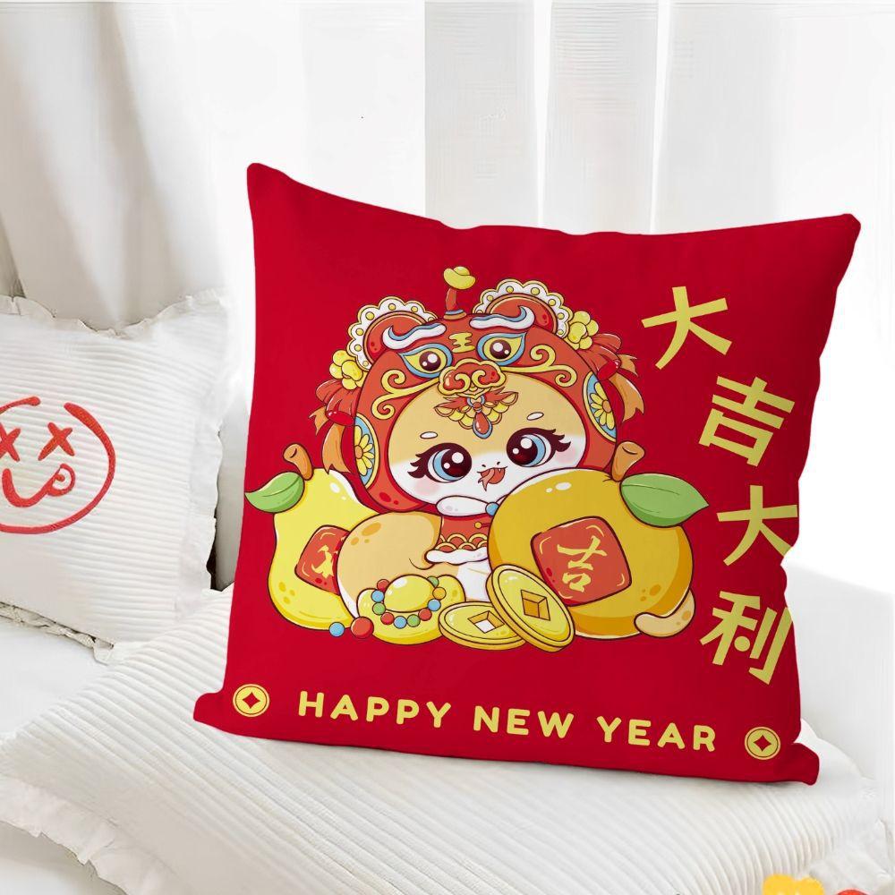 Snake Pillow Cute Cartoon Pillow Living Room Sofa Cushion New Gift Pillow Red Pillow Case