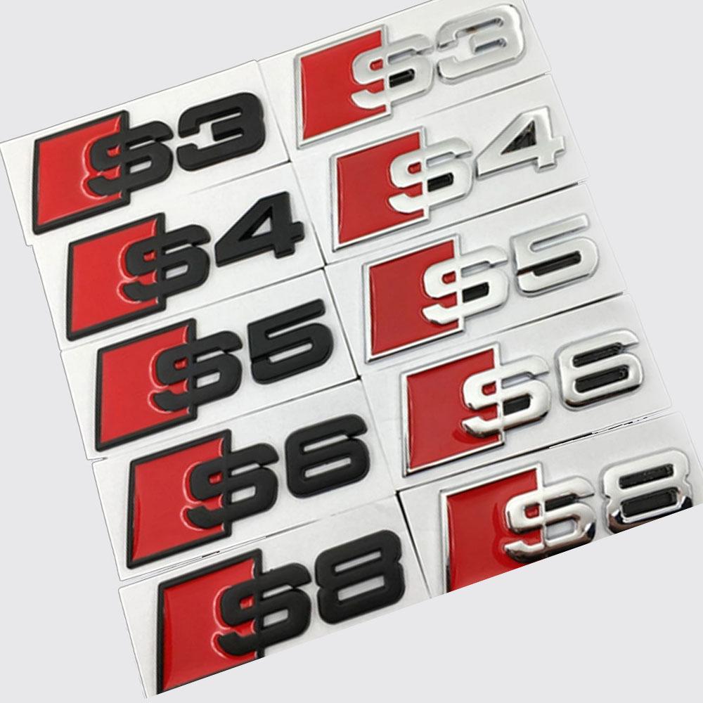 For tt A3 A4 A5 A6 A7 A8 S line S3 S4 S5 S6 S8 Emblem Car Styling Decorate Lettering Stickers Accessories