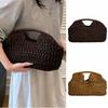 Large Capacity Straw Bag Half-Moon Weave Tote Bag Trendy Summer Beach Bag  Outdoor