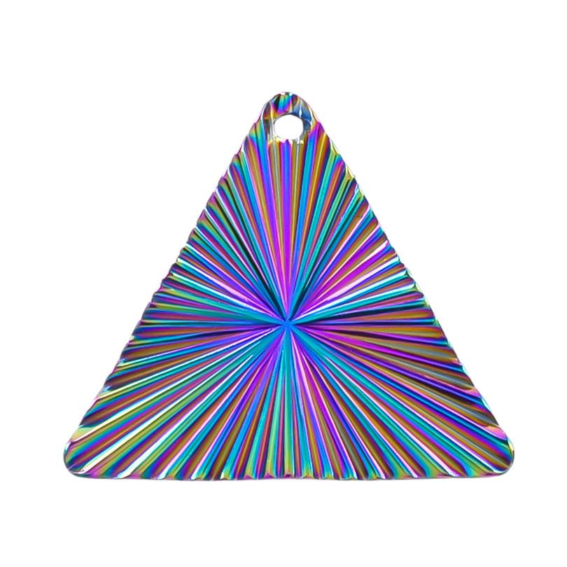 Personality Rainbow Irregular Round Heart Oval Stainless Steel Charm For Jewelry Making Bulk Supplies DIY Simple Earring Pendant
